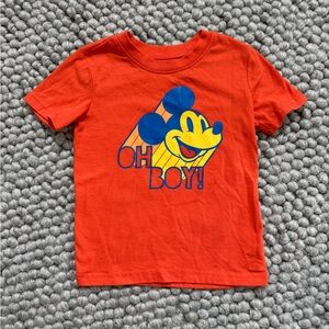 Disney Kids Orange Mickey Mouse T-Shirt Jumping Beans Disney 3T